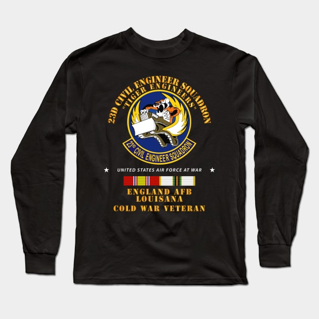 23d Civil Engineer Squadron - Tiger Engineers - England AFB  w COLD SVC Long Sleeve T-Shirt by twix123844